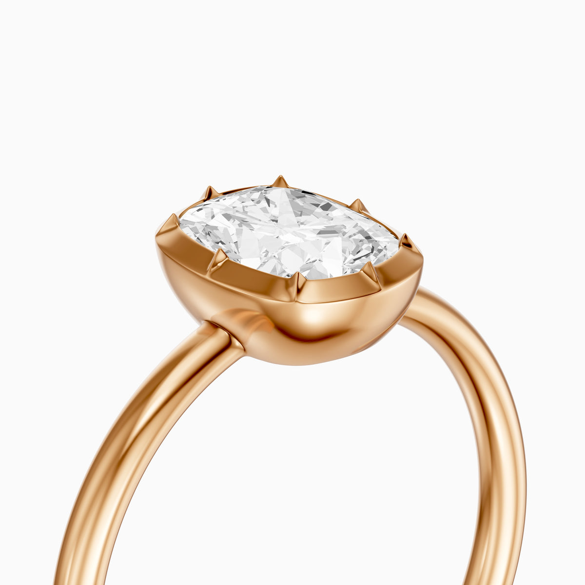 Zoe Elongated Cushion Lab Grown Diamond Solitaire Engagement Ring