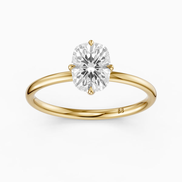 Madison Elongated Cushion Lab Grown Diamond Solitaire Engagement Ring