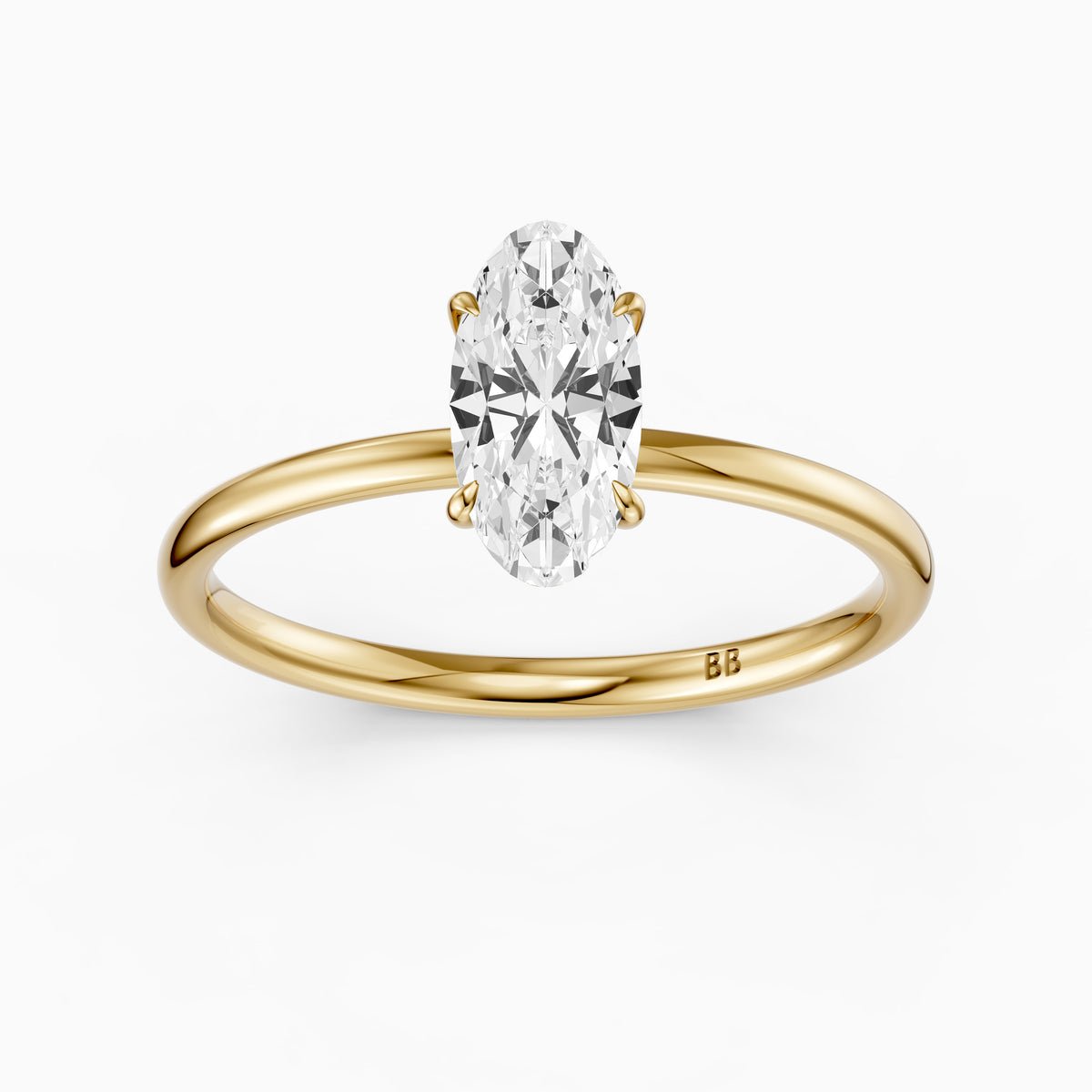 Christy Moval Moissanite Diamond Solitaire Engagement Ring