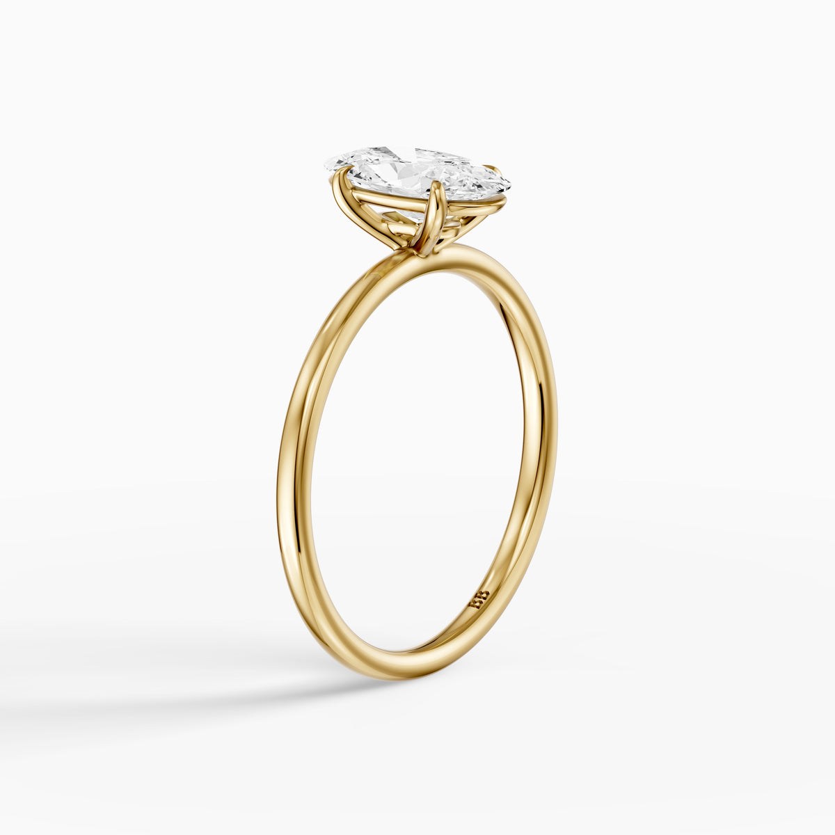 Christy Moval Moissanite Diamond Solitaire Engagement Ring