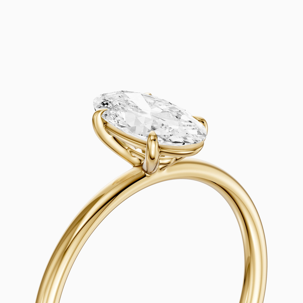 Christy Moval Moissanite Diamond Solitaire Engagement Ring