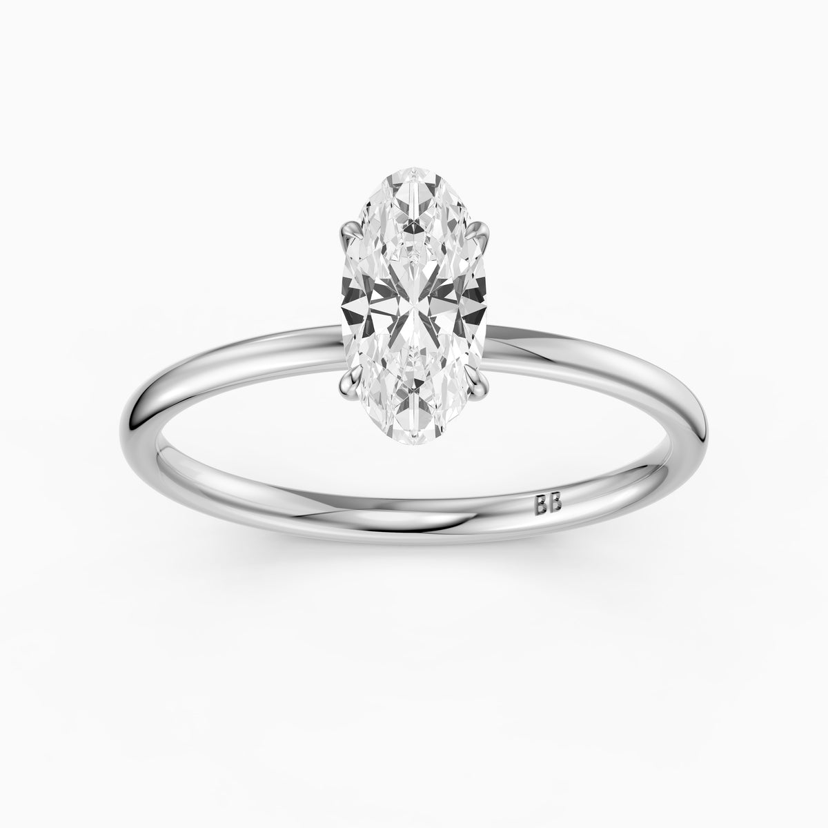 Christy Moval Moissanite Diamond Solitaire Engagement Ring