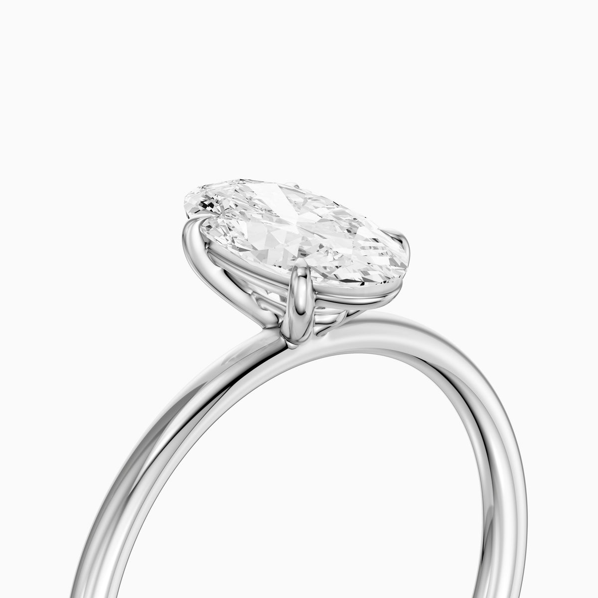 Christy Moval Moissanite Diamond Solitaire Engagement Ring