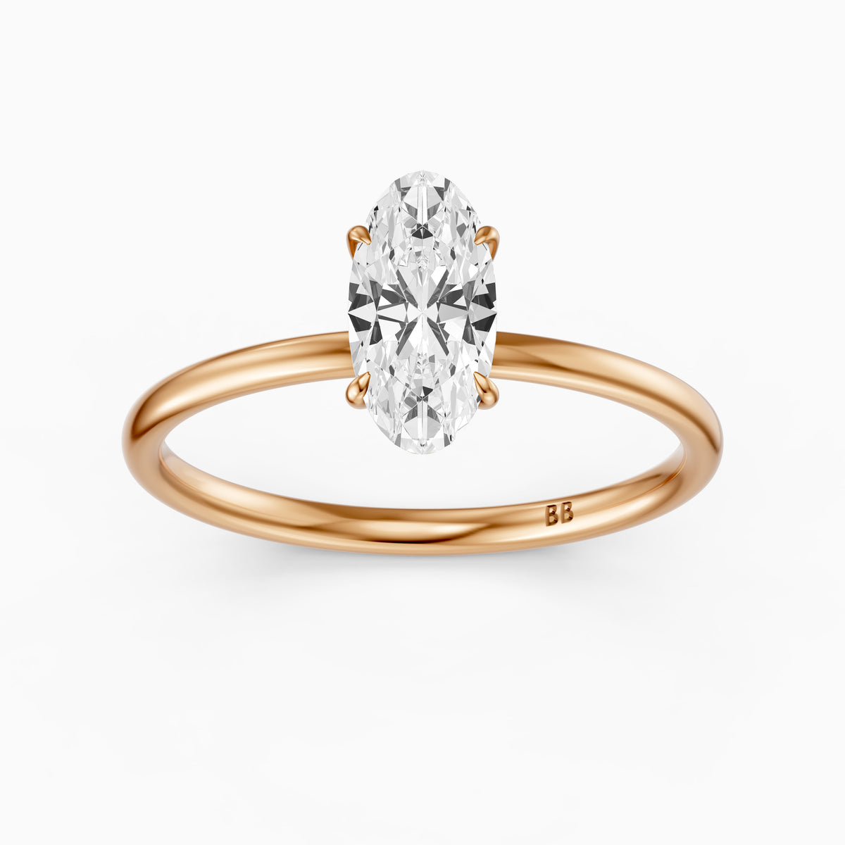 Christy Moval Moissanite Diamond Solitaire Engagement Ring