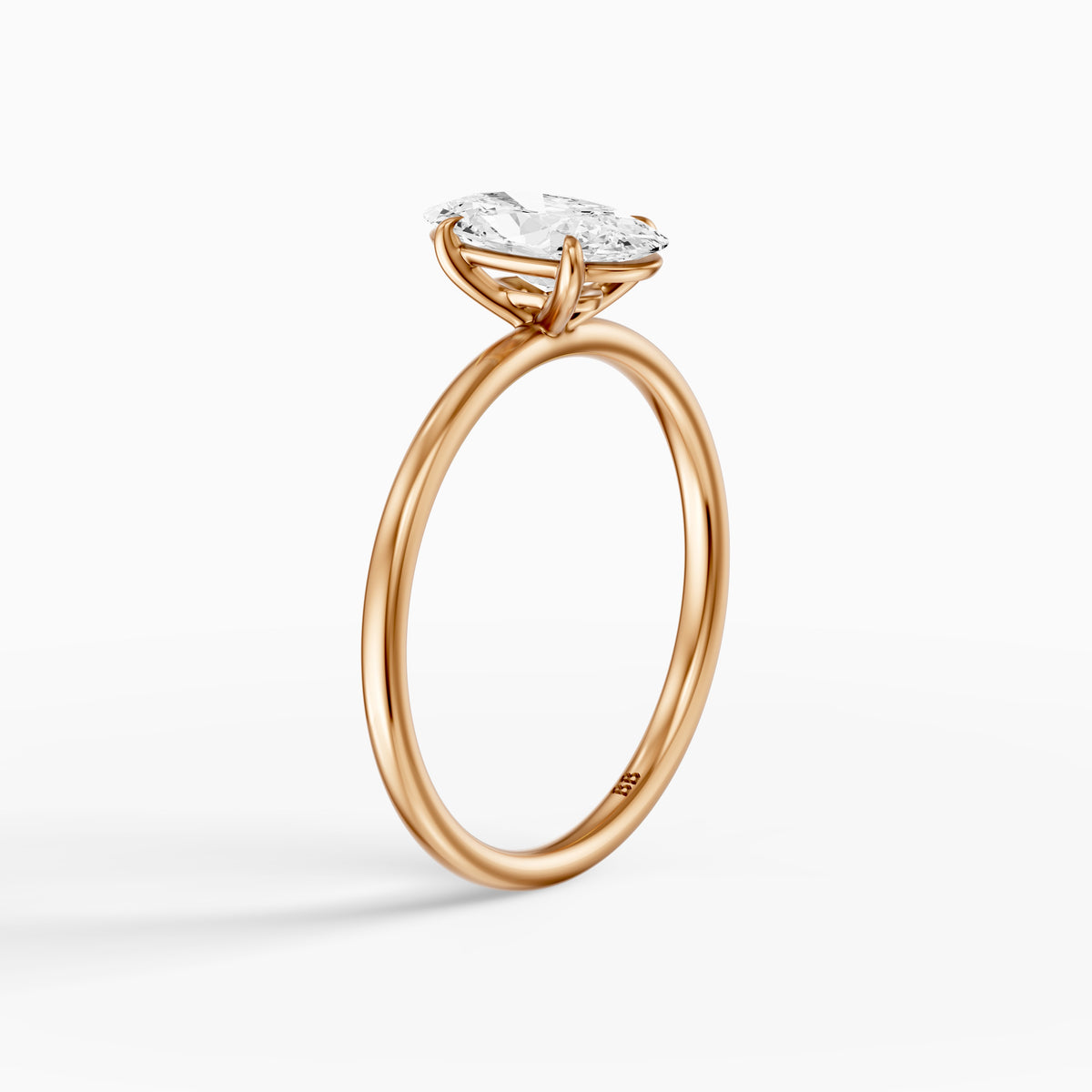 Christy Moval Moissanite Diamond Solitaire Engagement Ring