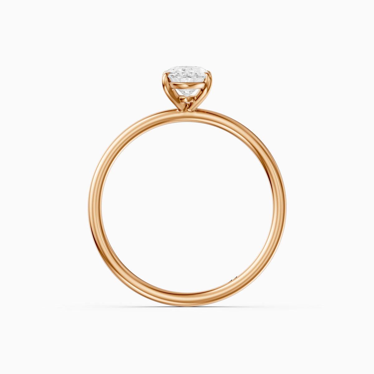 Christy Moval Moissanite Diamond Solitaire Engagement Ring