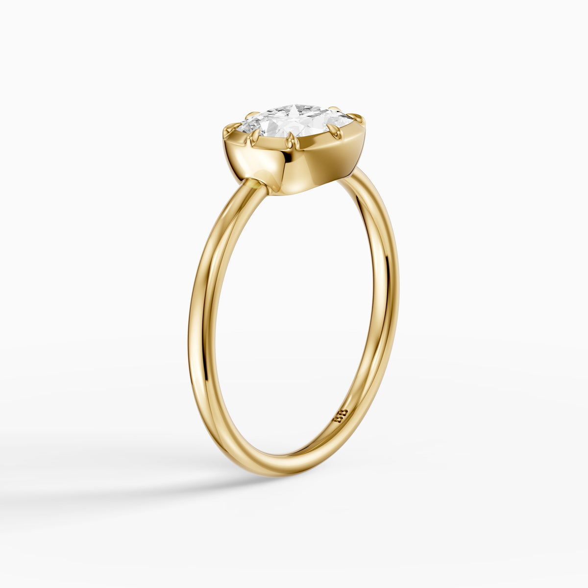 Zendaya Elongated Cushion Lab Grown Diamond east west Engagement Ring