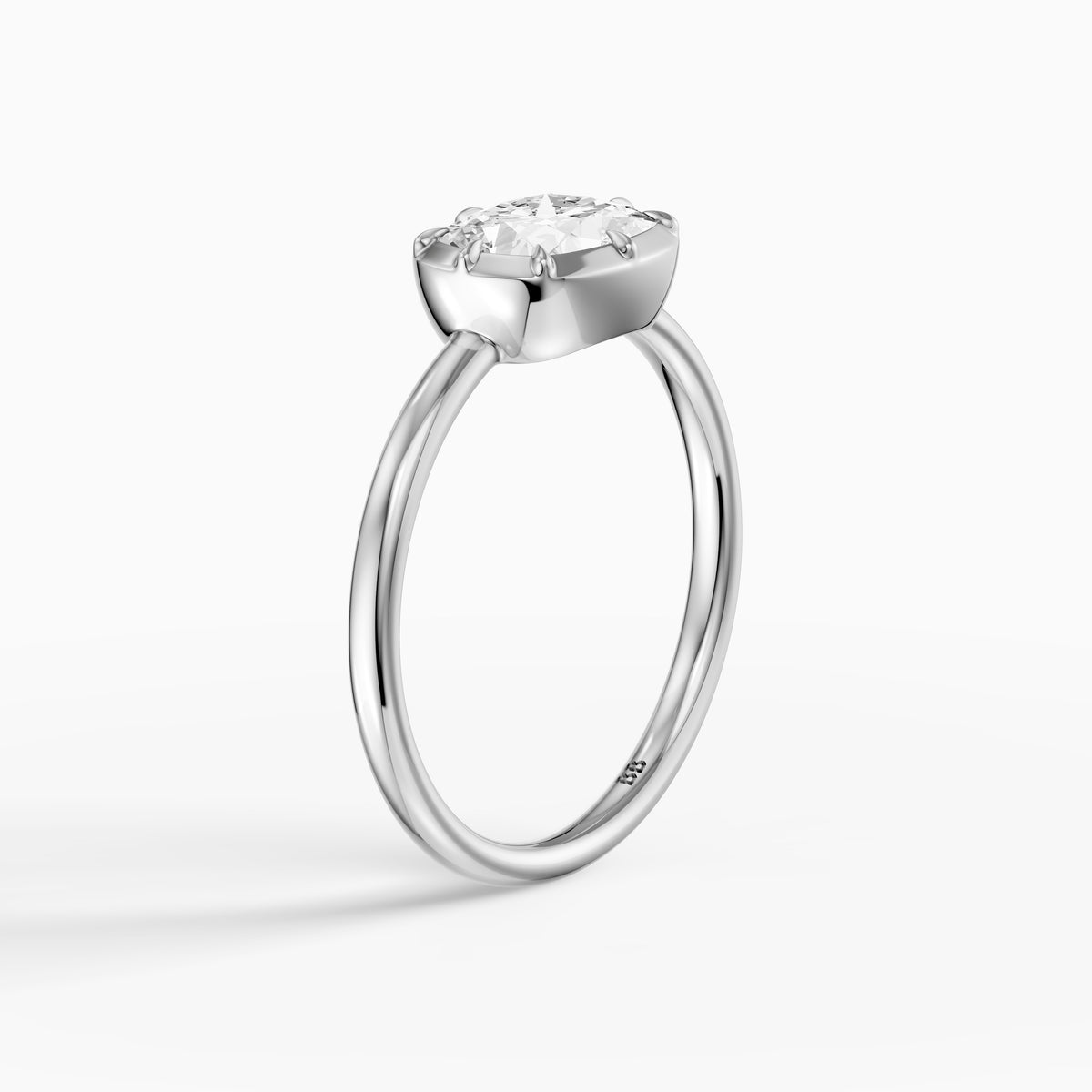Zendaya Elongated Cushion Lab Grown Diamond east west Engagement Ring