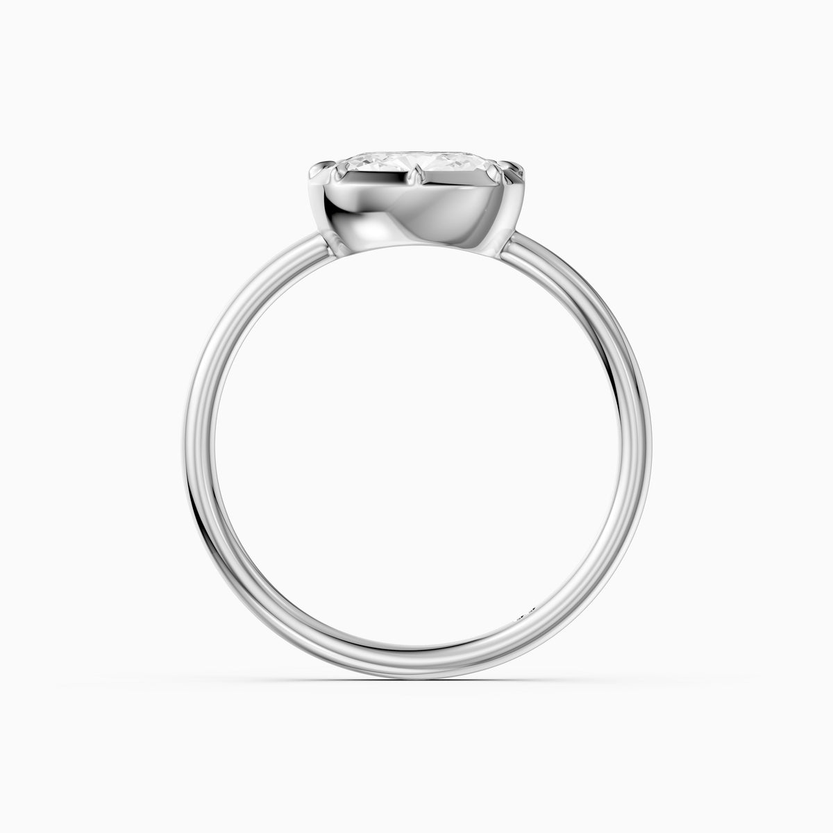 Zendaya Elongated Cushion Lab Grown Diamond east west Engagement Ring