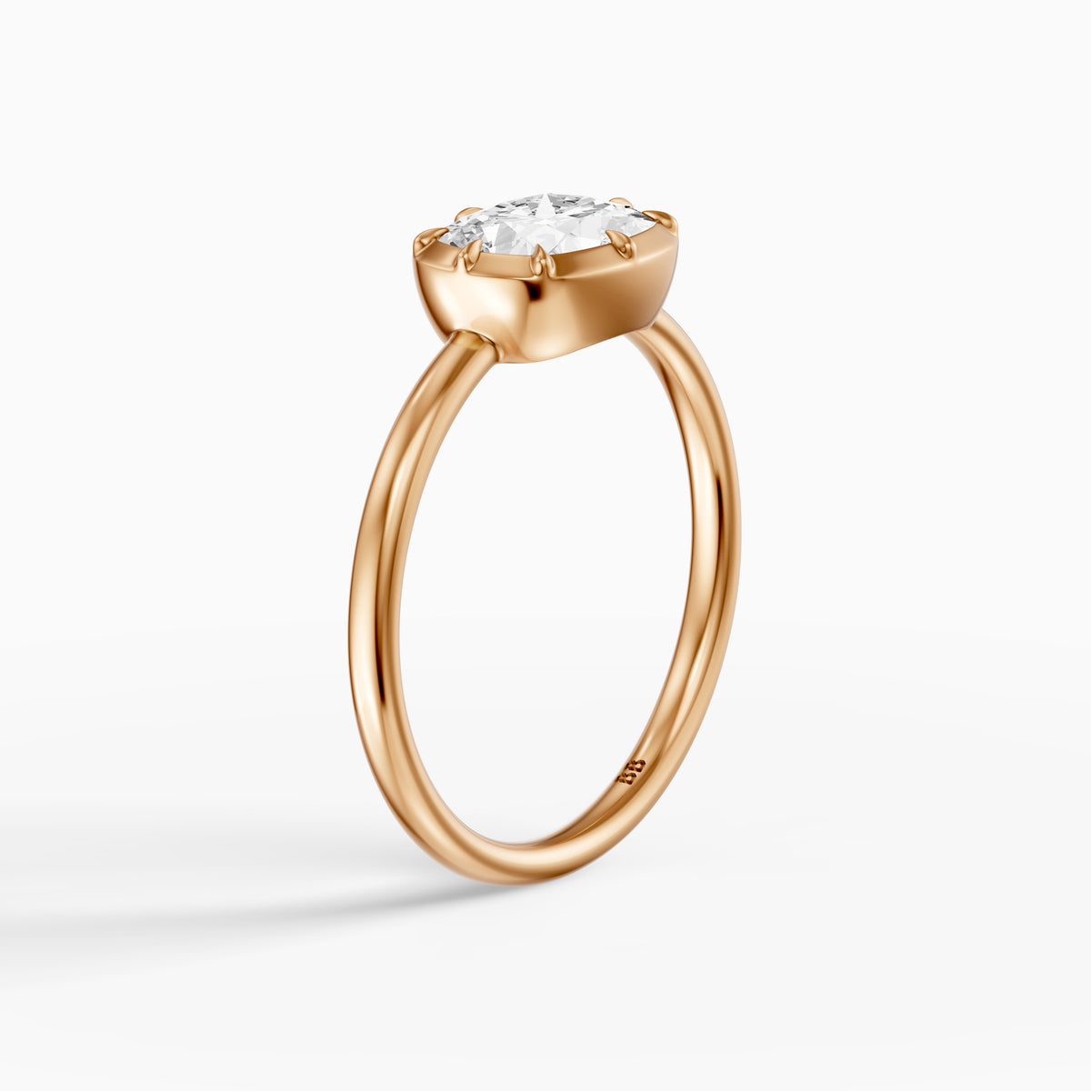 Zendaya Elongated Cushion Lab Grown Diamond east west Engagement Ring