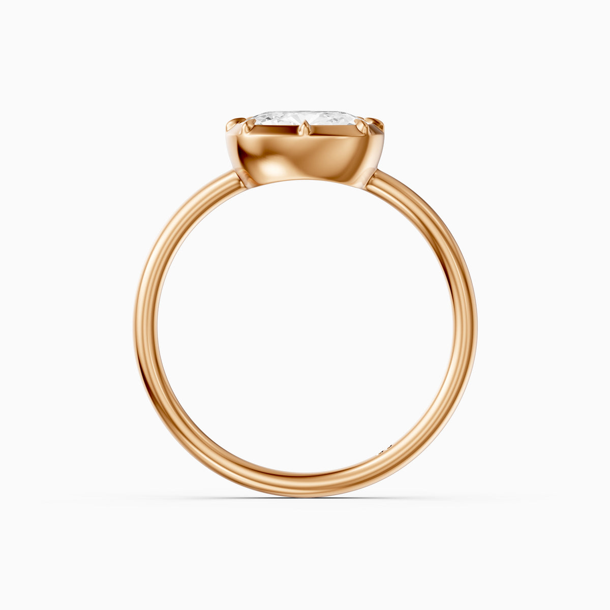 Zendaya Elongated Cushion Lab Grown Diamond east west Engagement Ring