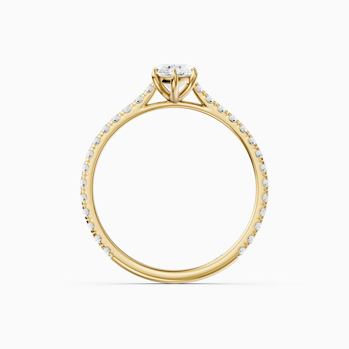 Selena Marquise Cut Moissanite Diamond Pave Engagement Ring