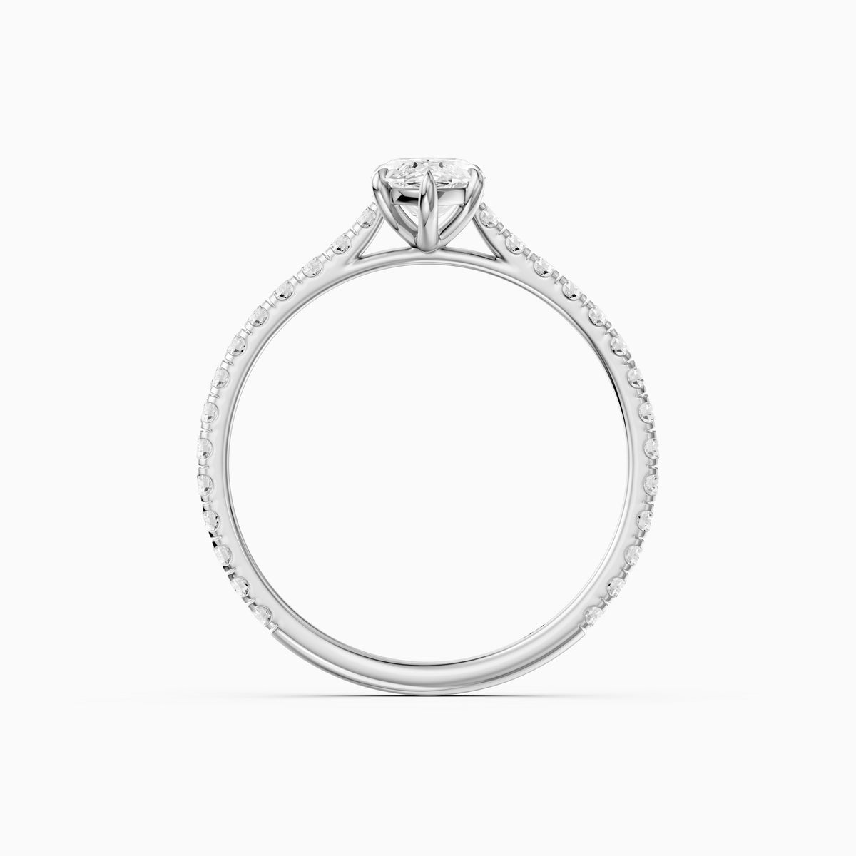 Selena Marquise Cut Moissanite Diamond Pave Engagement Ring