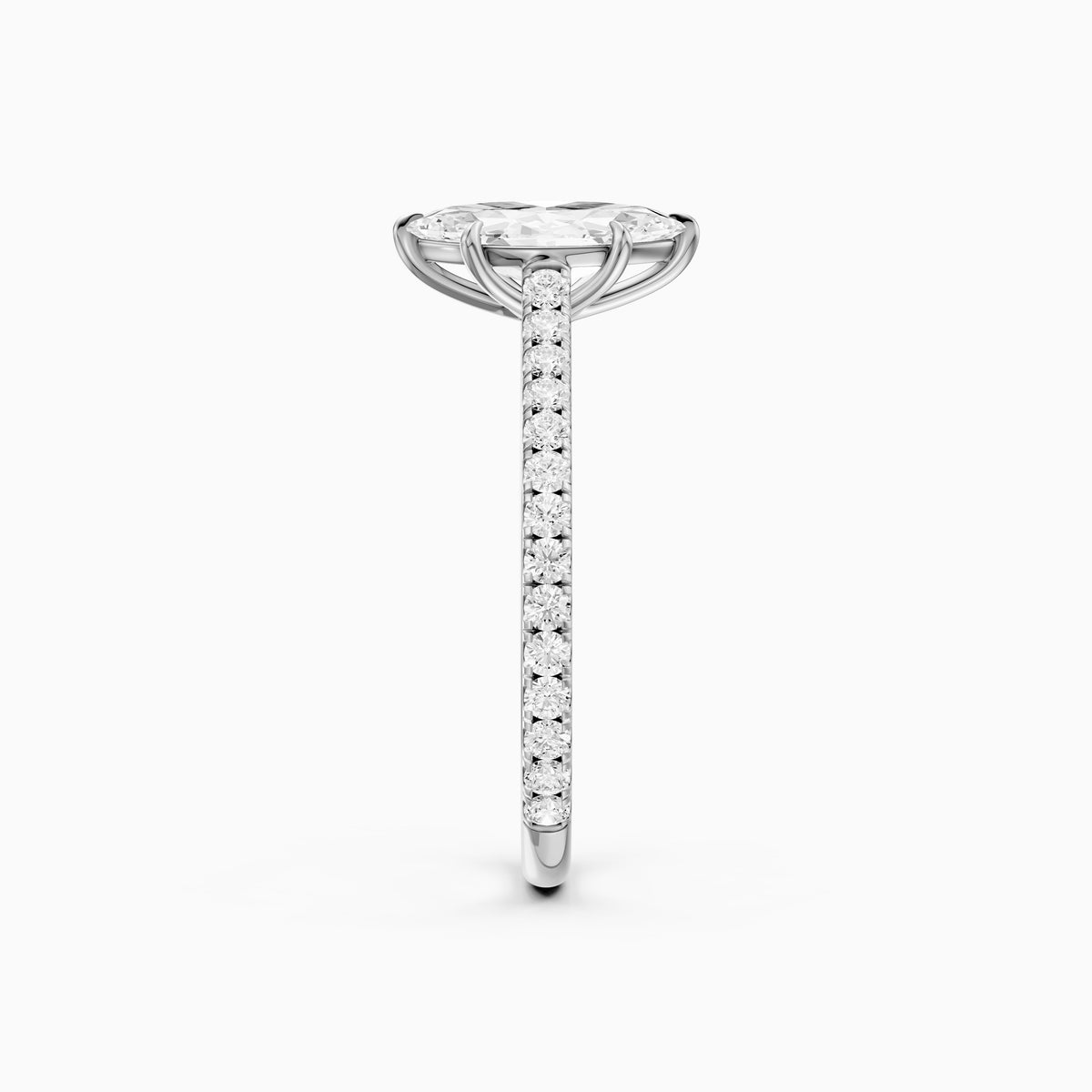 Selena Marquise Cut Moissanite Diamond Pave Engagement Ring