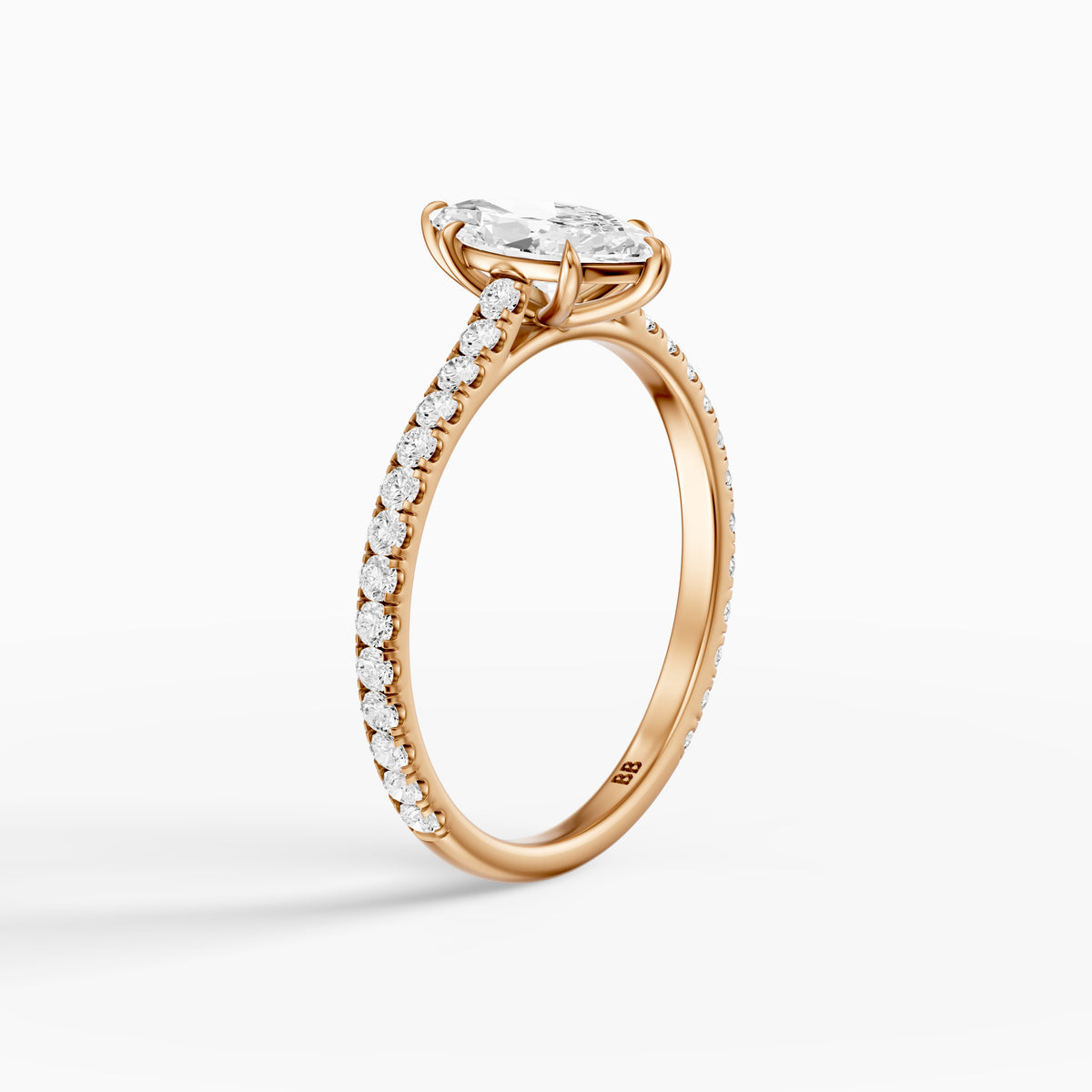 Selena Marquise Cut Moissanite Diamond Pave Engagement Ring