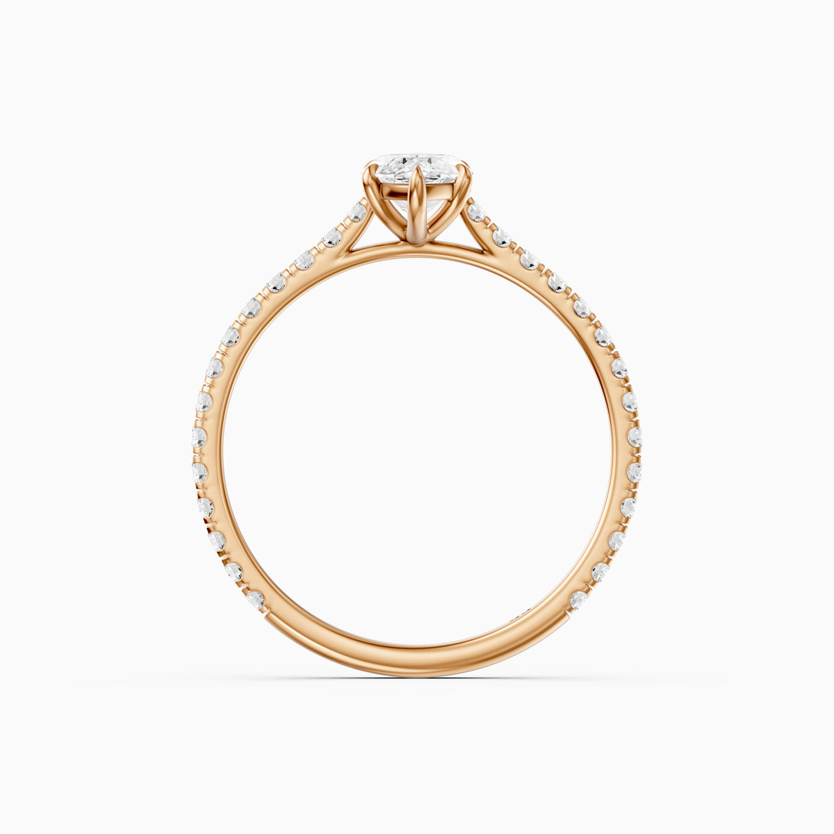 Selena Marquise Cut Moissanite Diamond Pave Engagement Ring