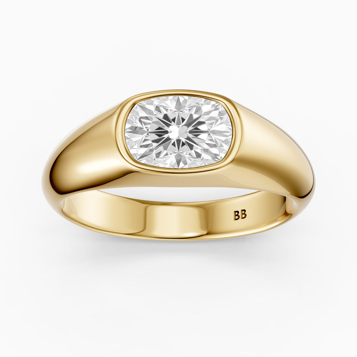 Miley Elongated Cushion Cut Lab Grown Diamond East West Engagement Ring