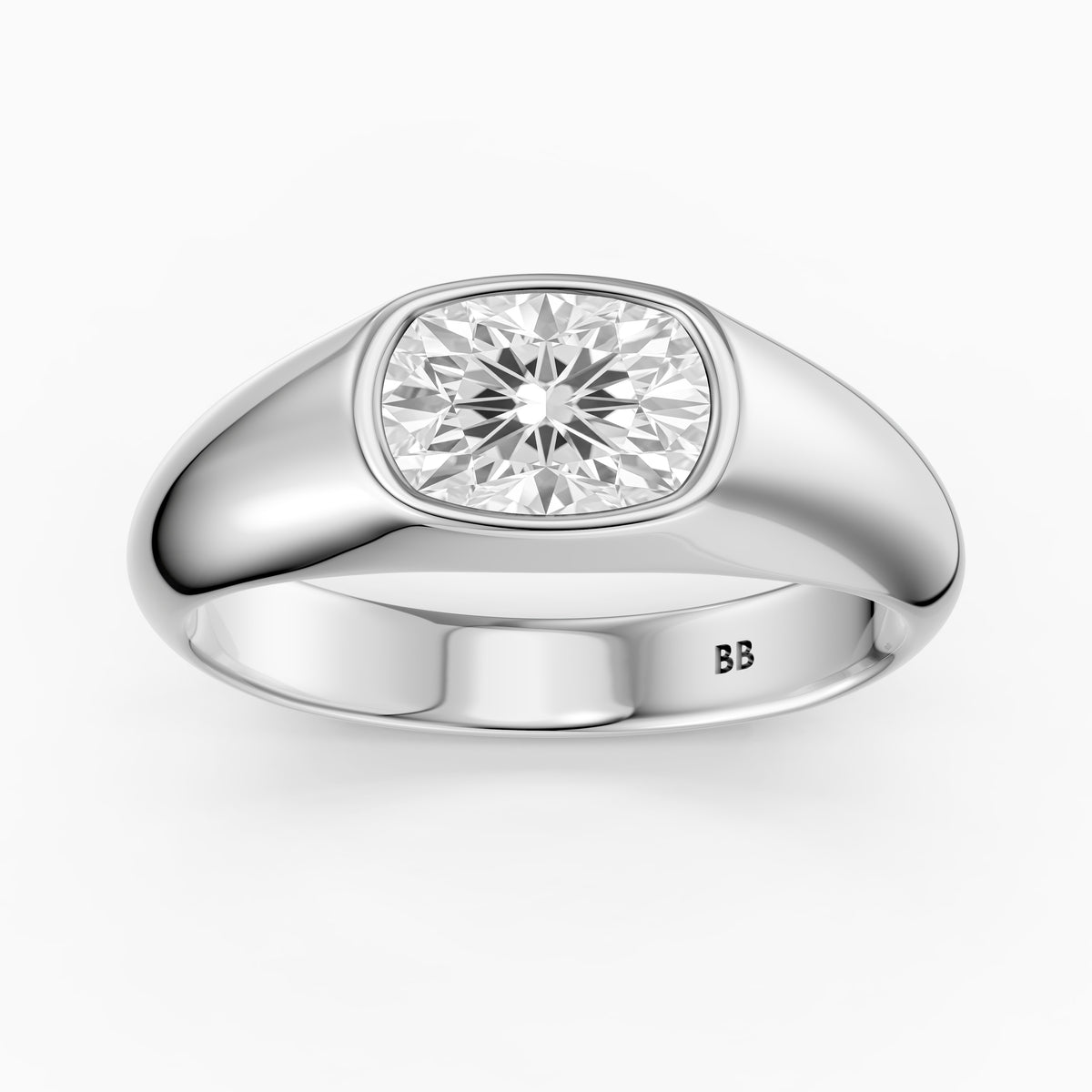 Miley Elongated Cushion Cut Lab Grown Diamond East West Engagement Ring