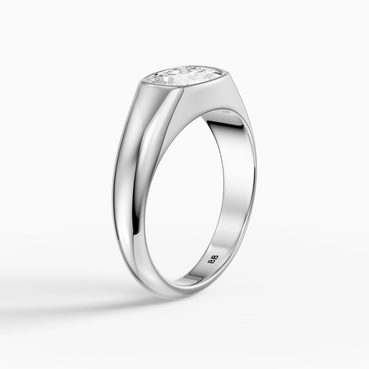 Miley Elongated Cushion Cut Lab Grown Diamond East West Engagement Ring
