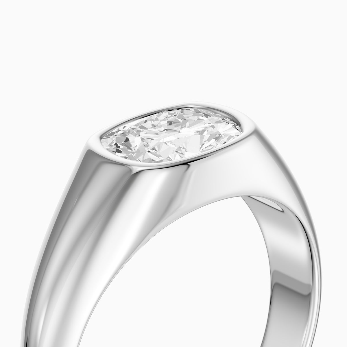 Miley Elongated Cushion Cut Lab Grown Diamond East West Engagement Ring