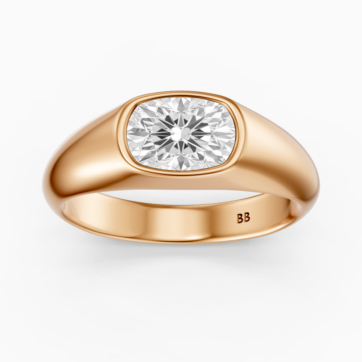 Miley Elongated Cushion Cut Lab Grown Diamond East West Engagement Ring