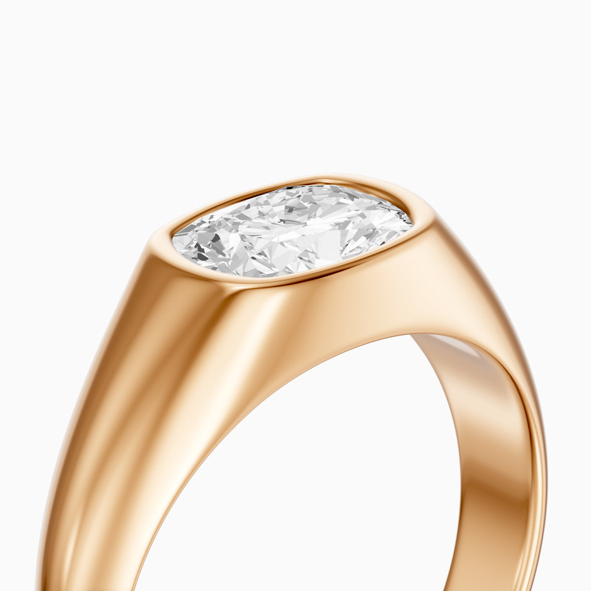 Miley Elongated Cushion Cut Lab Grown Diamond East West Engagement Ring
