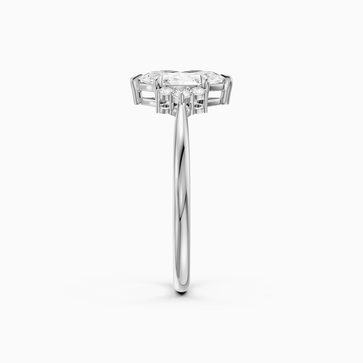 Natalie Marquise Cut Moissanite Diamond Floral Engagement Ring