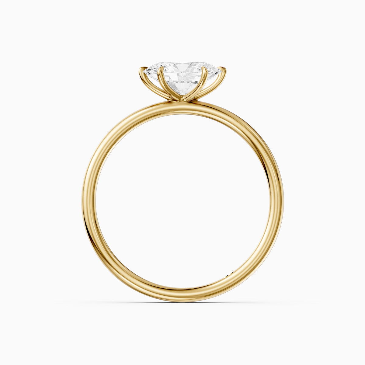 Jena Oval Lab Grown Diamond Solitaire East West Engagement Ring