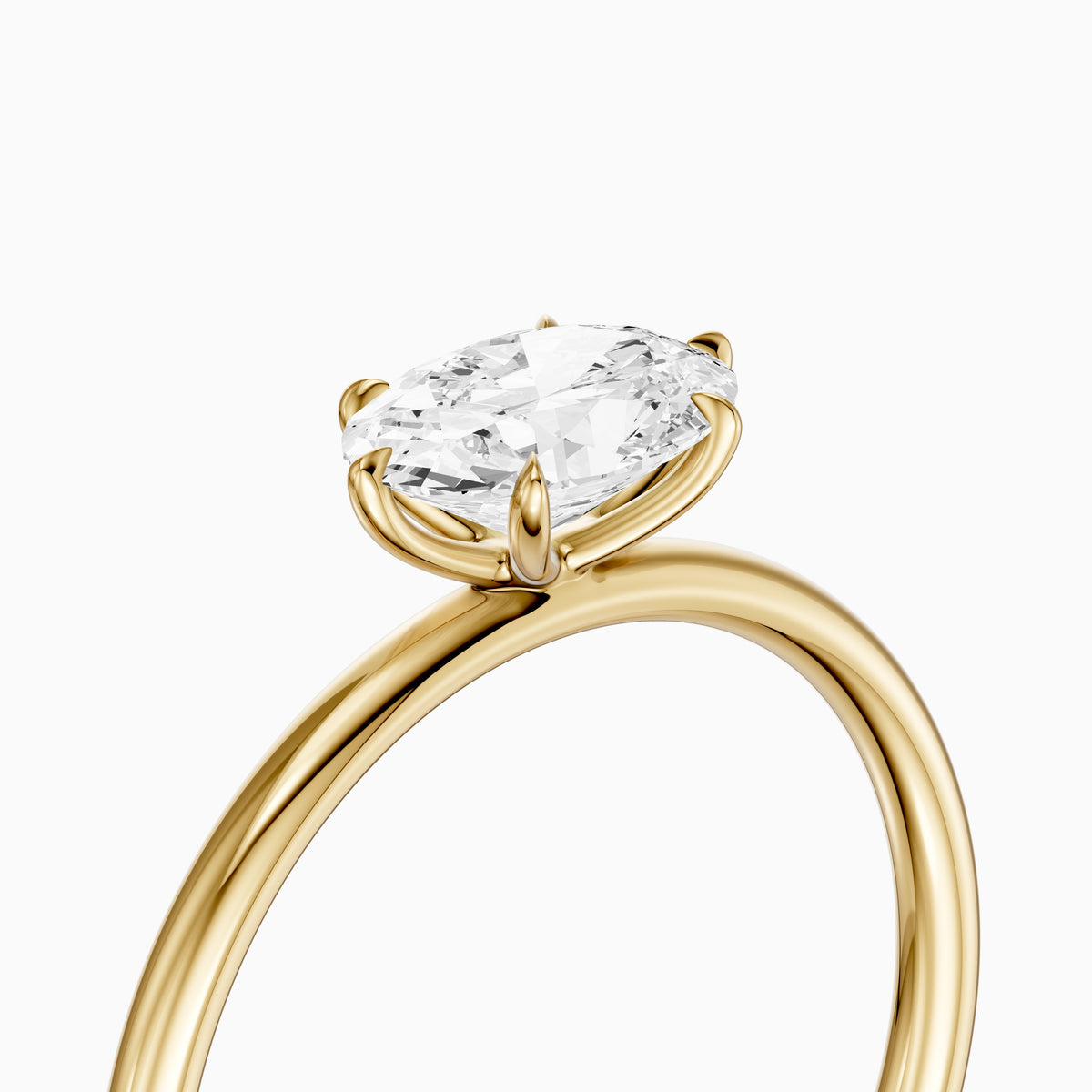 Jena Oval Lab Grown Diamond Solitaire East West Engagement Ring