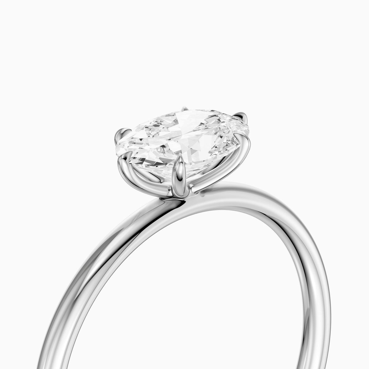 Jena Oval Lab Grown Diamond Solitaire East West Engagement Ring