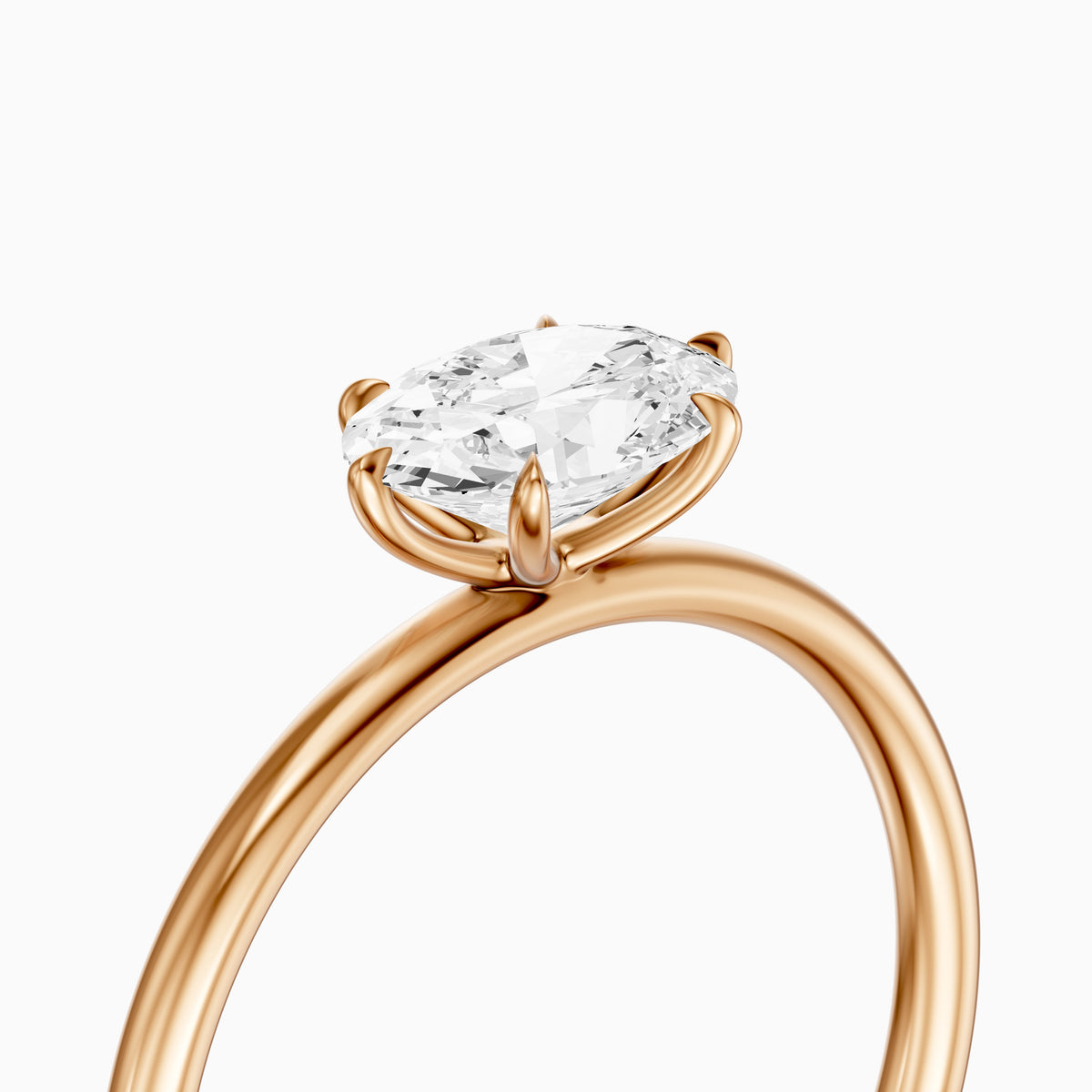 Jena Oval Lab Grown Diamond Solitaire East West Engagement Ring