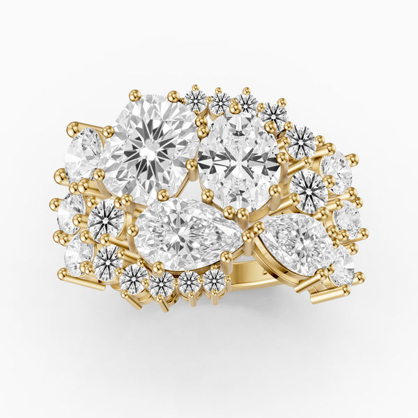 Lainey Multi Shape Lab Grown Diamond Cluster Engagement Ring