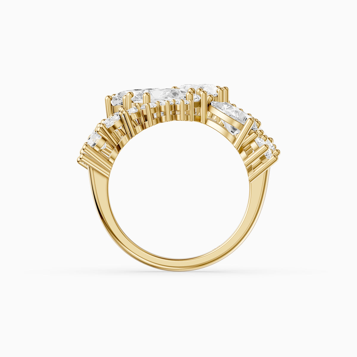 Lainey Multi Shape Lab Grown Diamond Cluster Engagement Ring