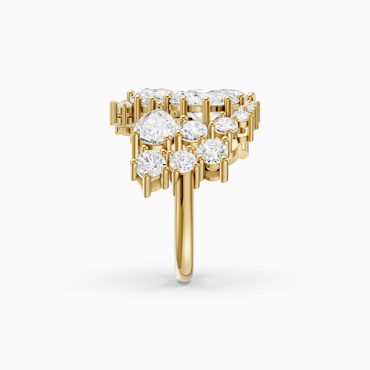 Lainey Multi Shape Lab Grown Diamond Cluster Engagement Ring