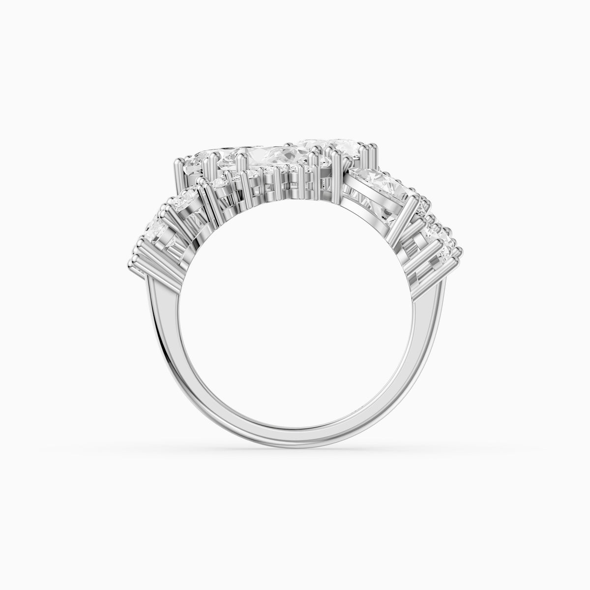 Lainey Multi Shape Lab Grown Diamond Cluster Engagement Ring