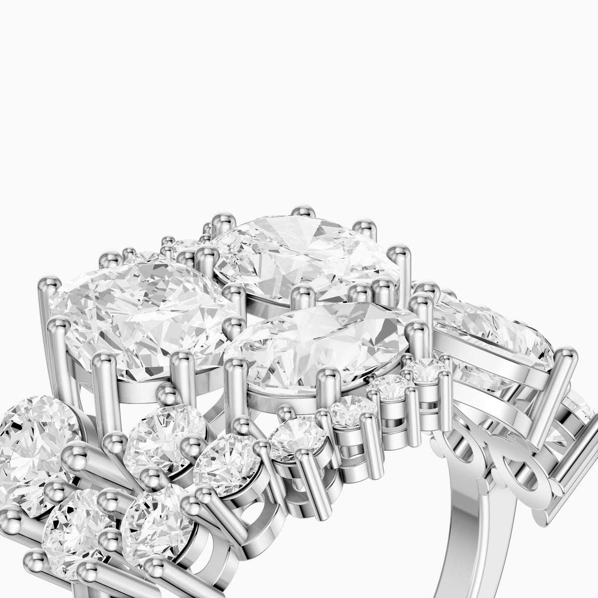 Lainey Multi Shape Lab Grown Diamond Cluster Engagement Ring