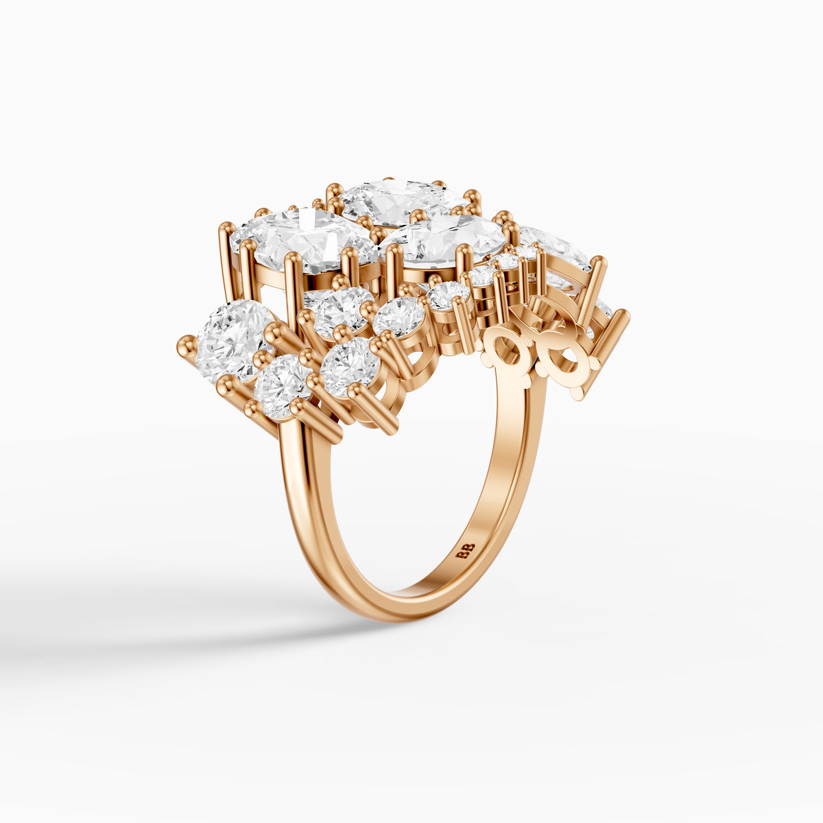 Lainey Multi Shape Lab Grown Diamond Cluster Engagement Ring