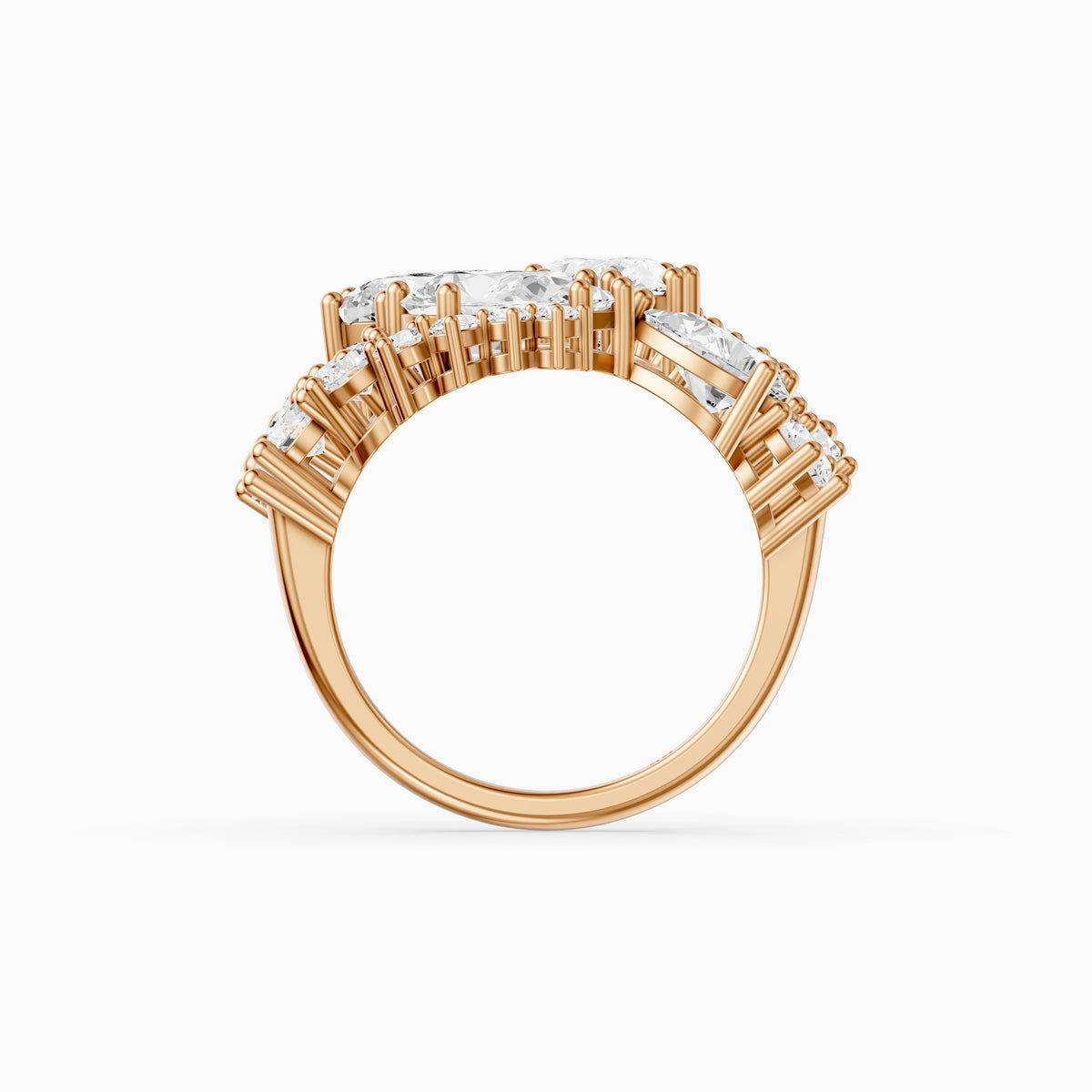 Lainey Multi Shape Lab Grown Diamond Cluster Engagement Ring