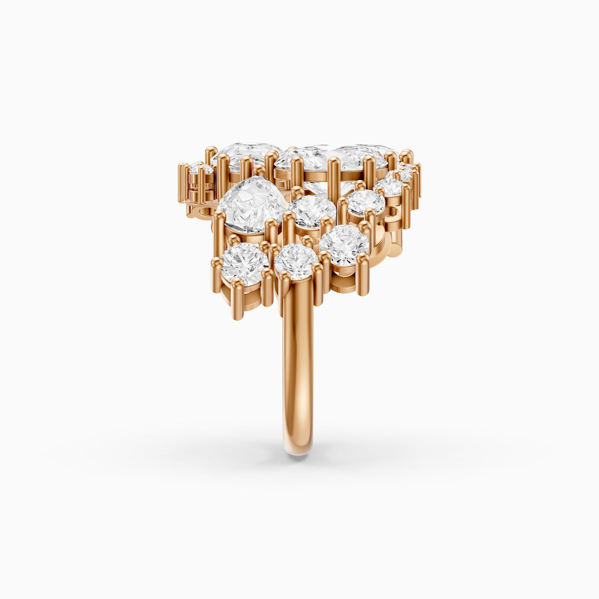 Lainey Multi Shape Lab Grown Diamond Cluster Engagement Ring