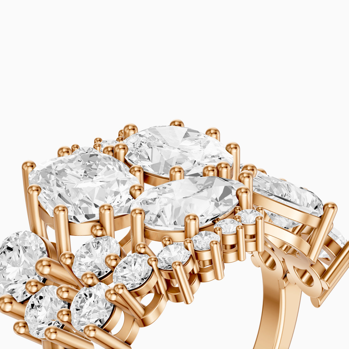 Lainey Multi Shape Lab Grown Diamond Cluster Engagement Ring