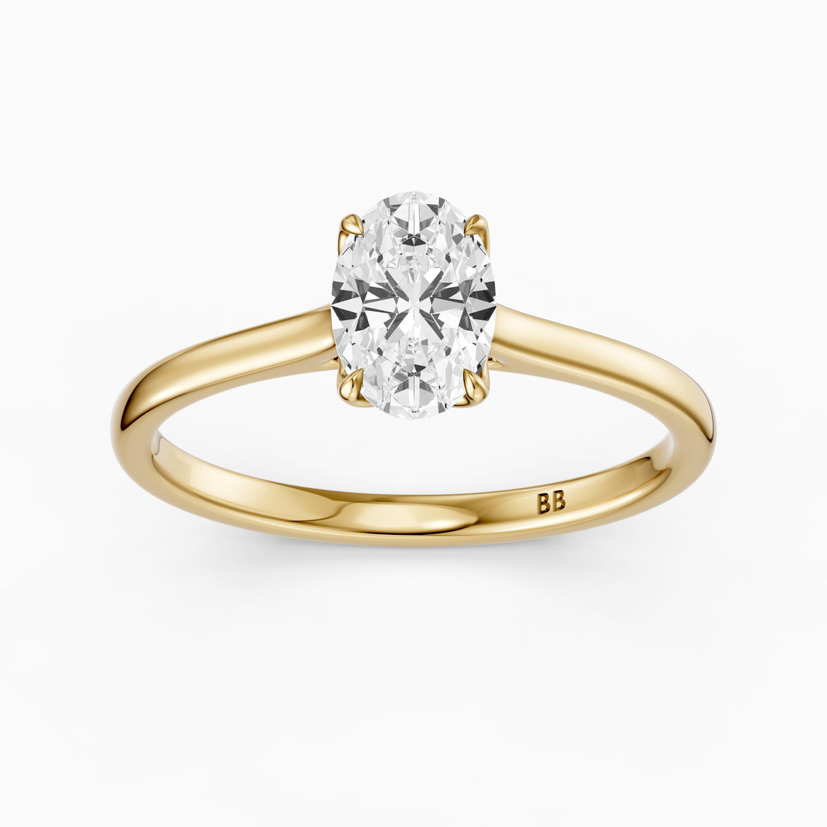 Hailey Oval Lab Grown Diamond Solitaire Engagement Ring