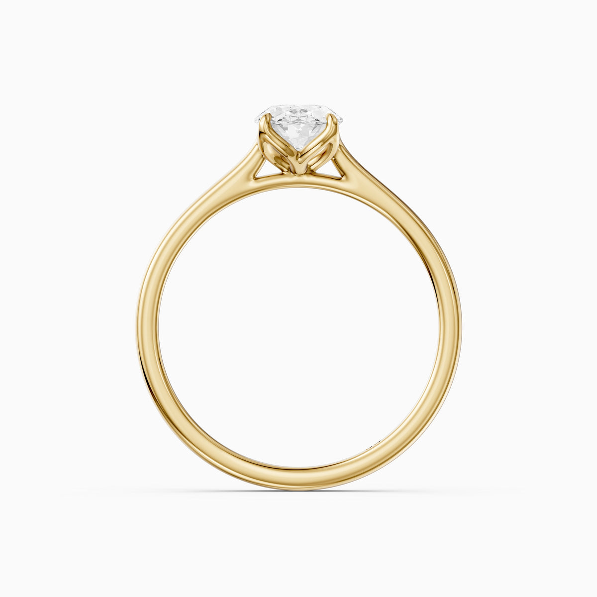 Hailey Oval Lab Grown Diamond Solitaire Engagement Ring