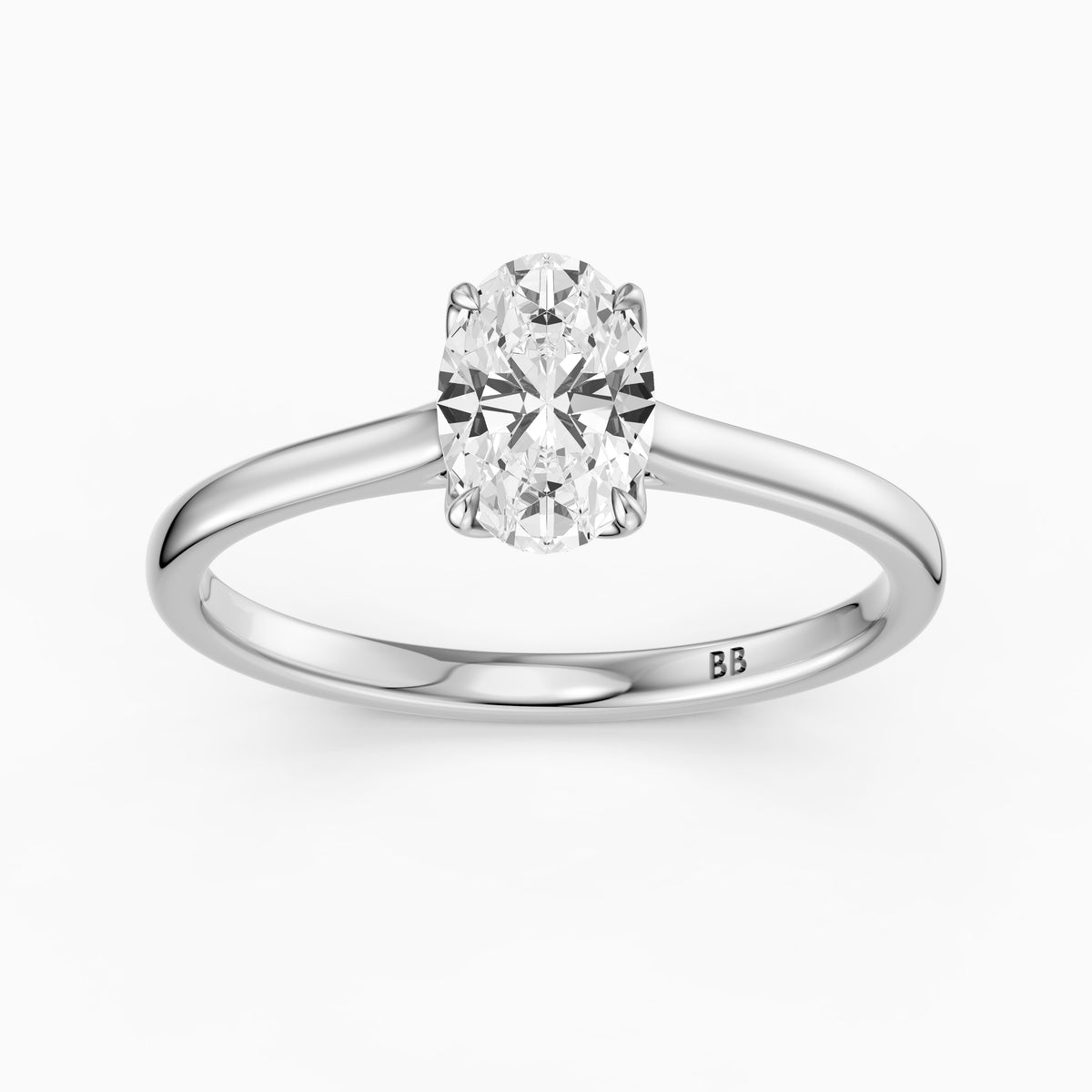 Hailey Oval Lab Grown Diamond Solitaire Engagement Ring