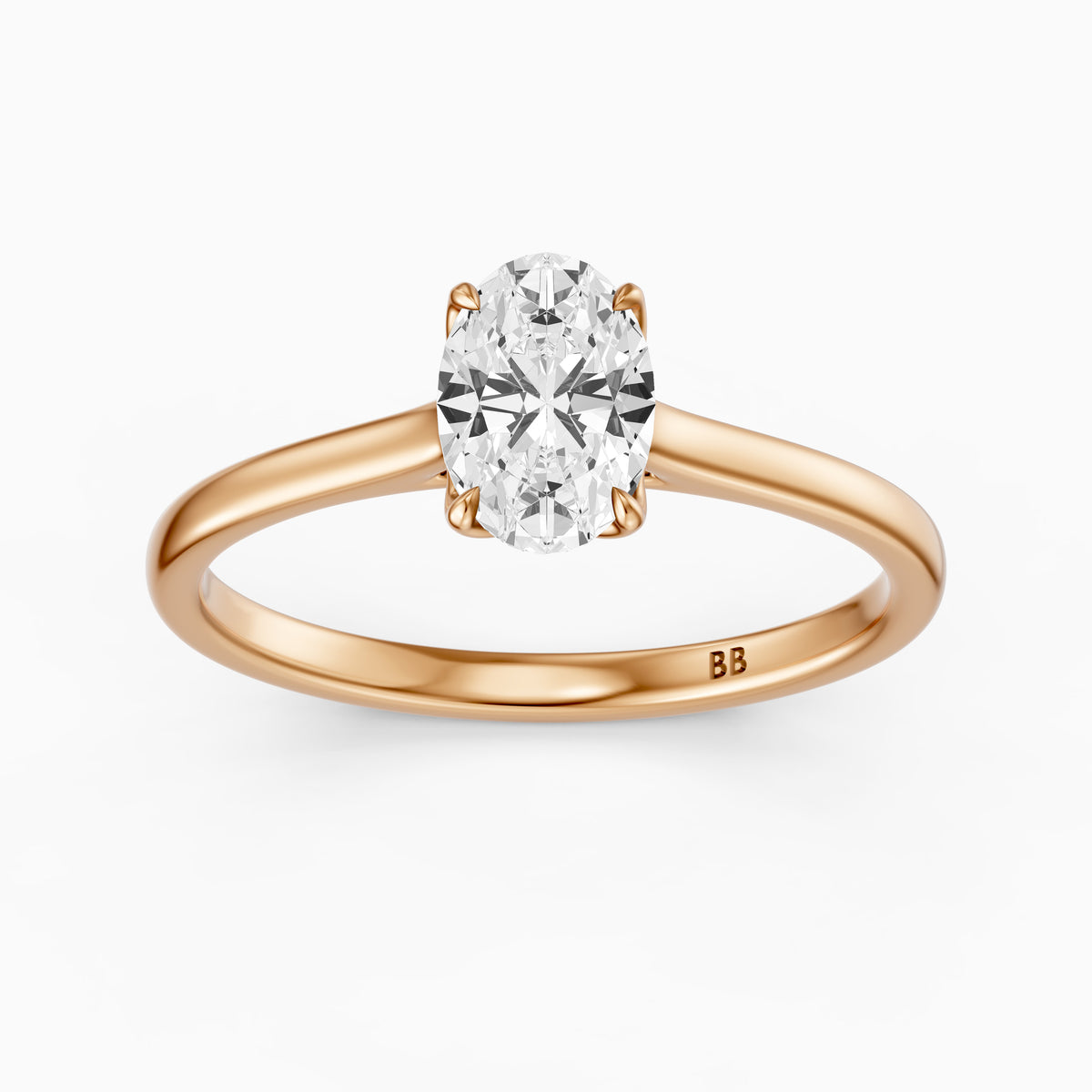Hailey Oval Lab Grown Diamond Solitaire Engagement Ring
