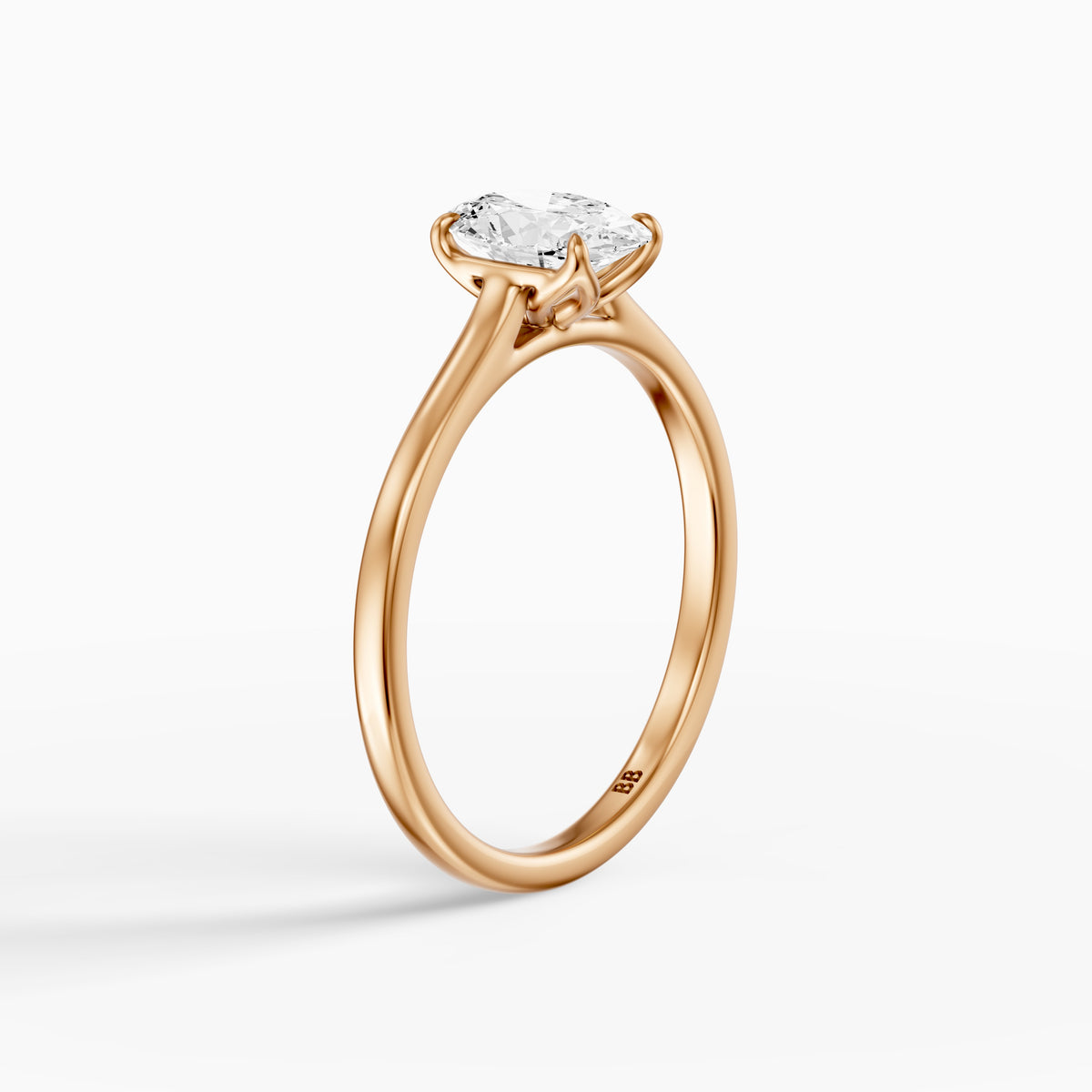 Hailey Oval Lab Grown Diamond Solitaire Engagement Ring