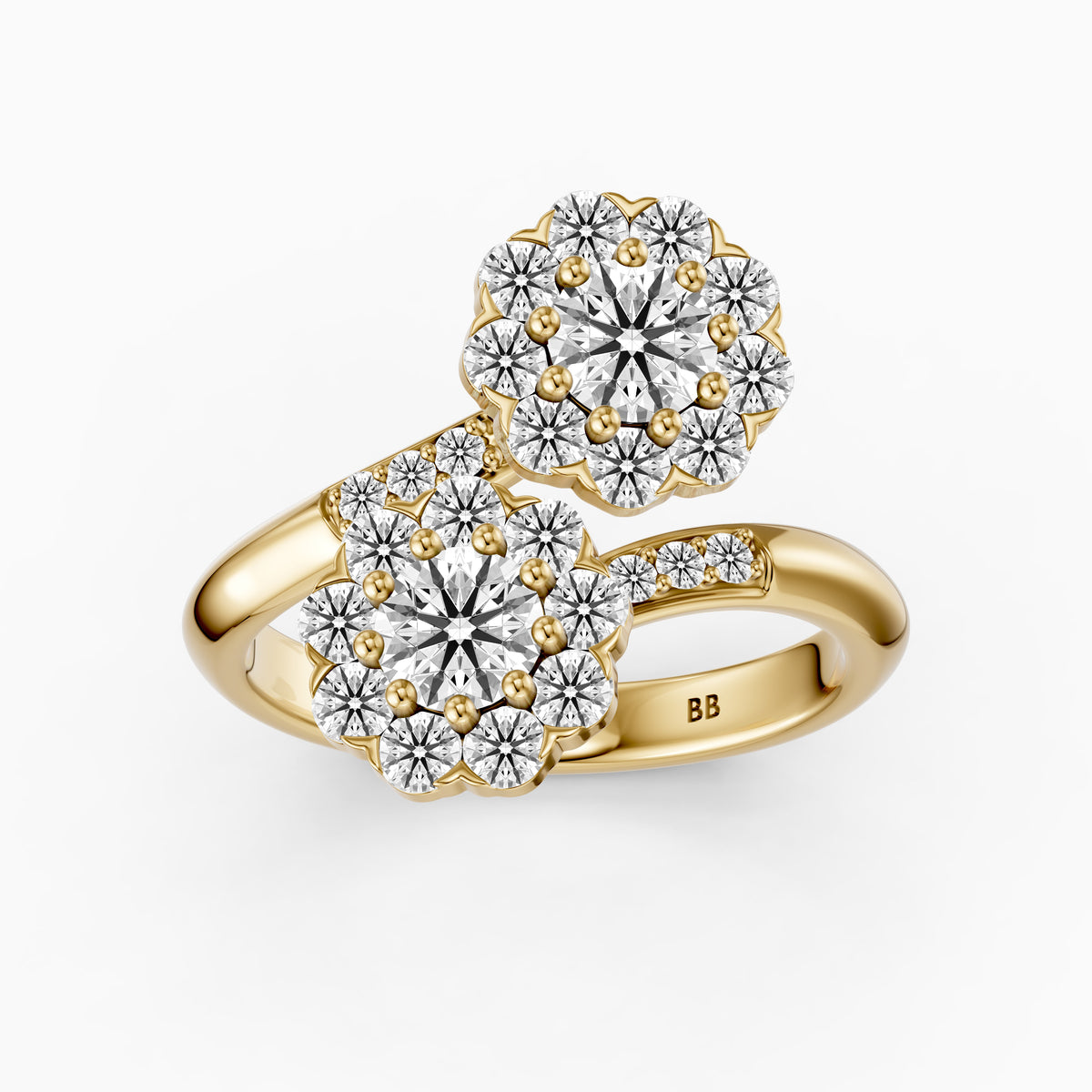 Jane Vintage Lab Grown Diamond Toi et Moi Engagement Ring