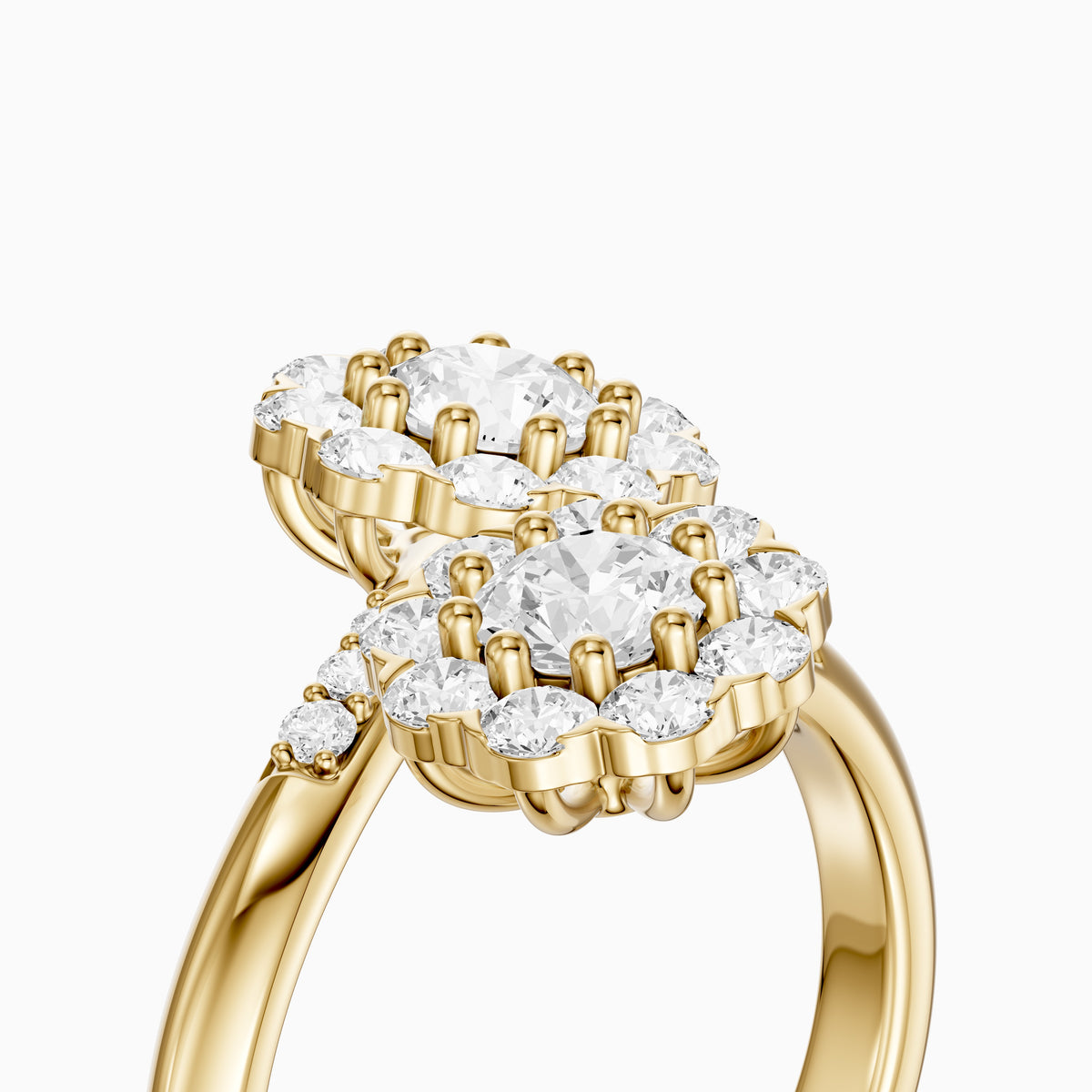Jane Vintage Lab Grown Diamond Toi et Moi Engagement Ring