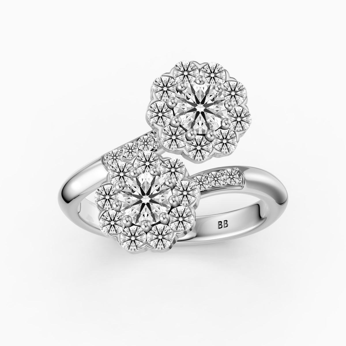 Jane Vintage Lab Grown Diamond Toi et Moi Engagement Ring