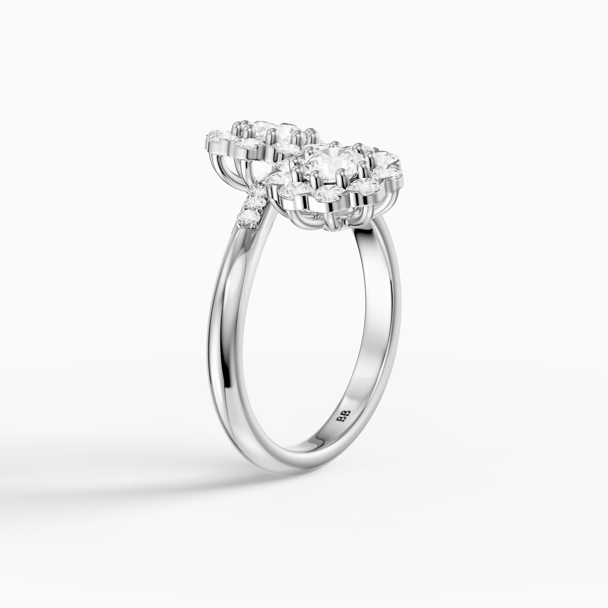 Jane Vintage Lab Grown Diamond Toi et Moi Engagement Ring