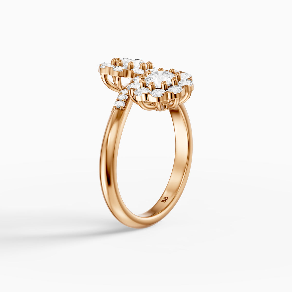 Jane Vintage Lab Grown Diamond Toi et Moi Engagement Ring